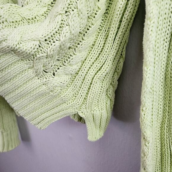 LINE The Label V-Neck Cable Knit Pullover Sweater Large - Picture 8 of 10